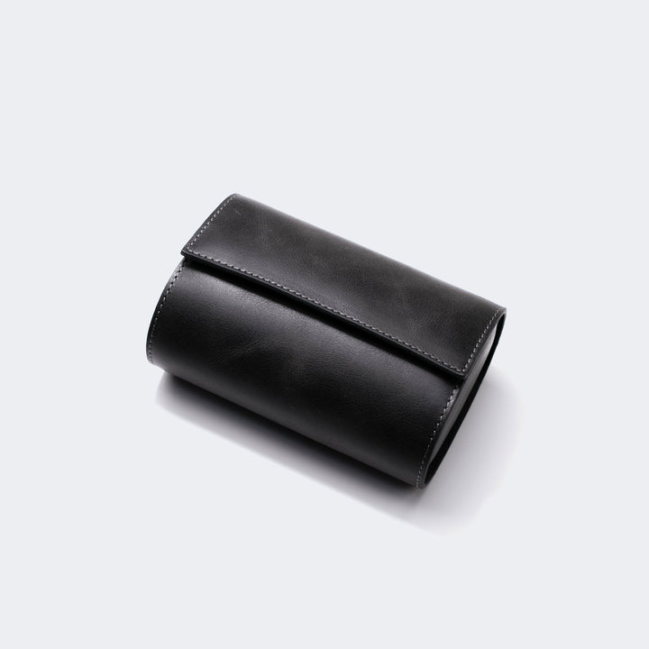 Leather Travel Watch Case - Coal - Double Watch Roll Default Title 