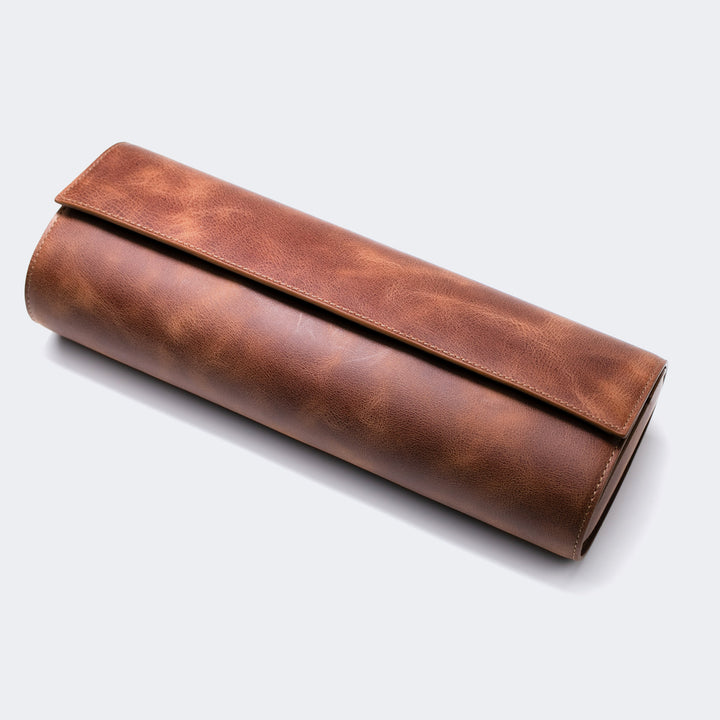 Leather Travel Watch Case - Quad Watch Roll Default Title 