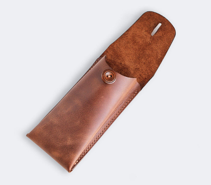 Leather Watch Pouch Tobacco