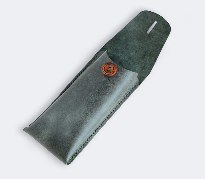Leather Watch Pouch Emerald 