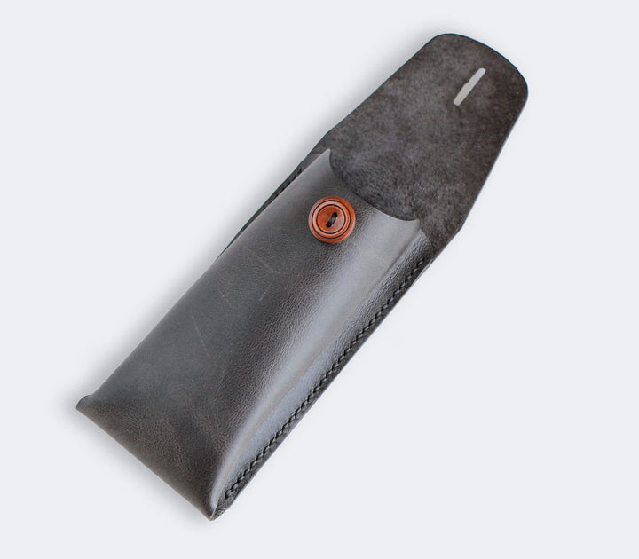 Leather Watch Pouch Coal