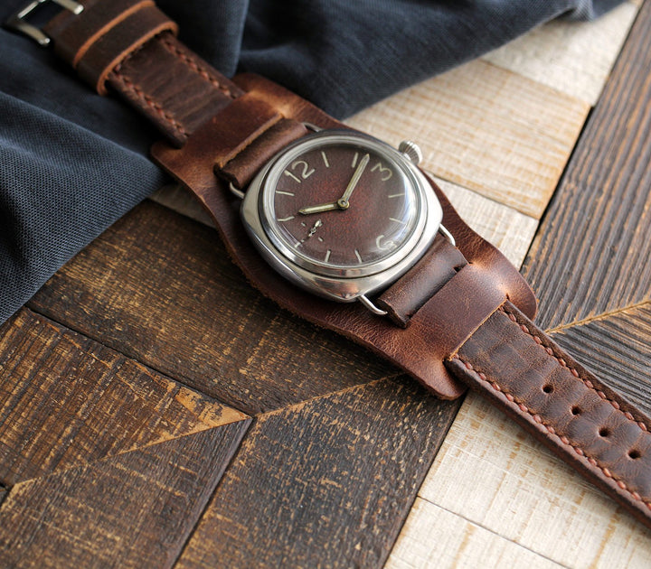 Custom Made Bund Strap - Antique Brown