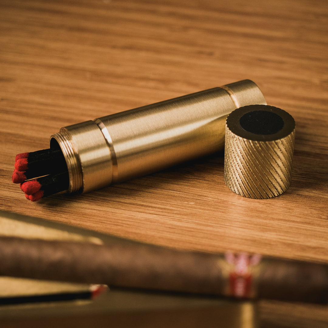 Brass Match Safe - Long