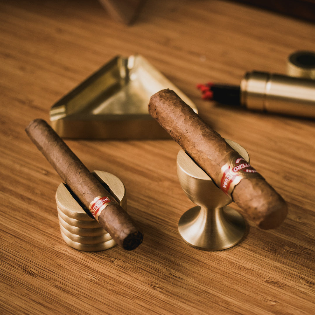 Brass Cylinder Cigar Stand