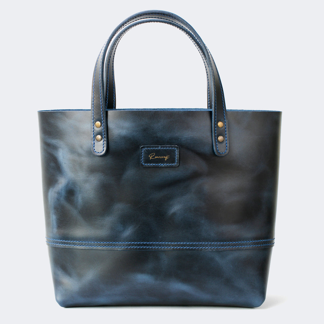 Leather Tote Bag Indigo Blue