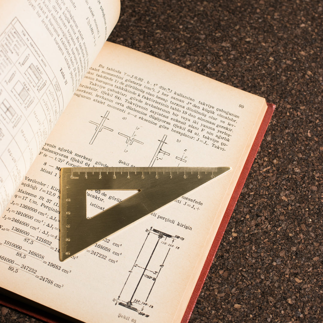 Brass Triangle Ruler