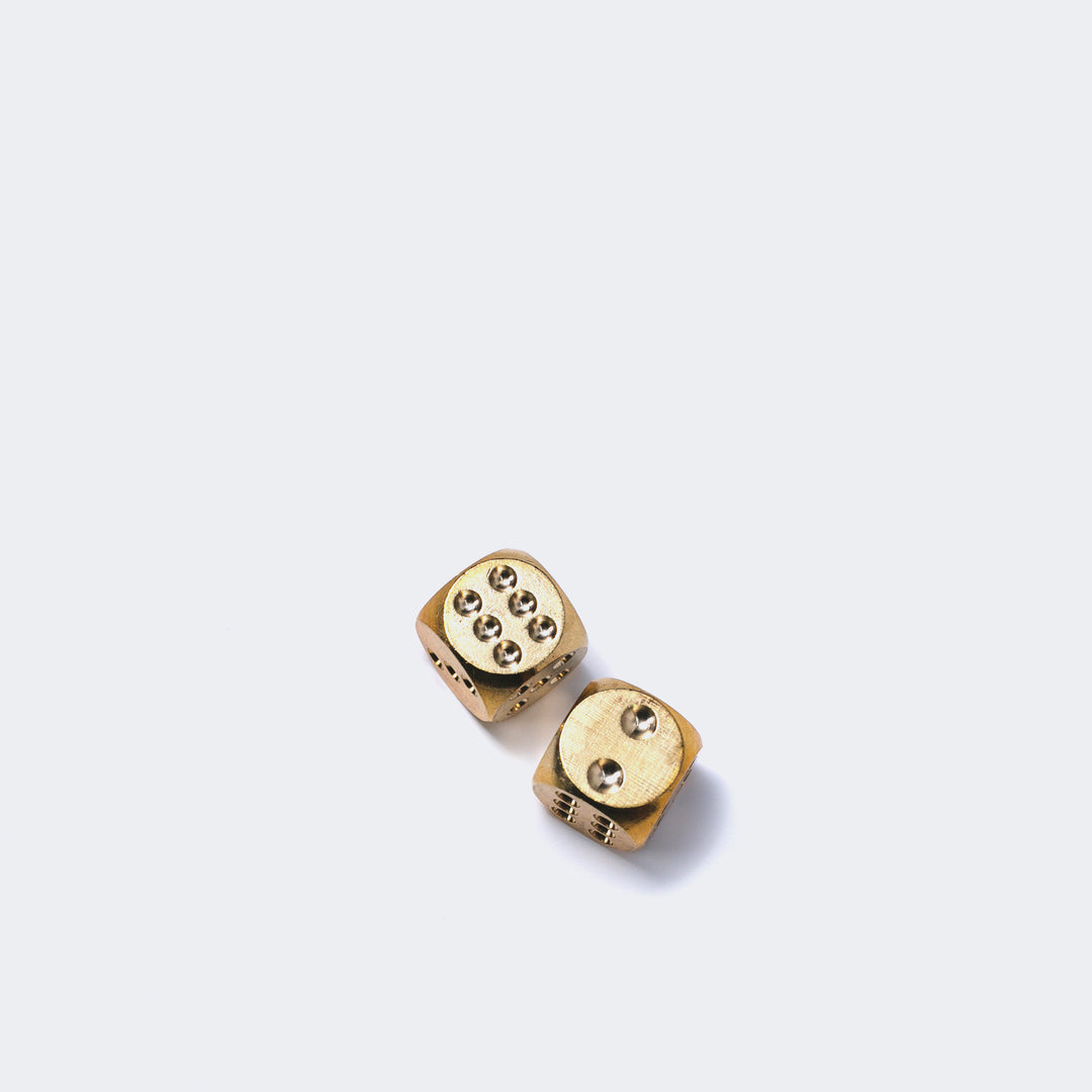 Brass Dice 13 mm 2 pcs. 