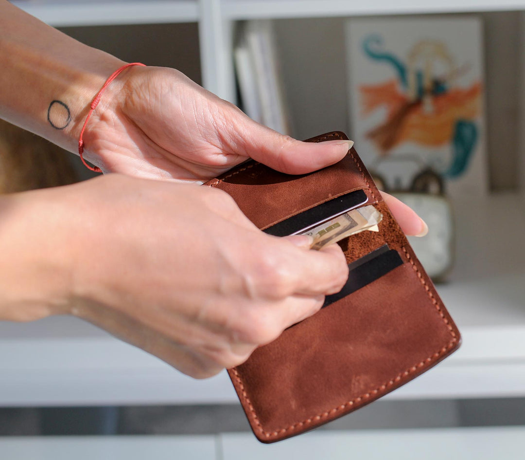 Leather Card Holder Wallet - Etenna