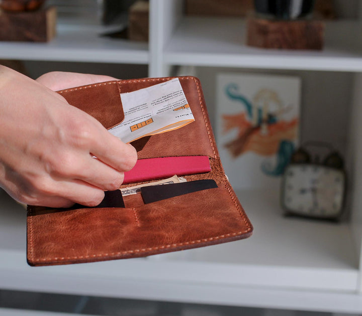 Leather Passport Wallet - Nemrut