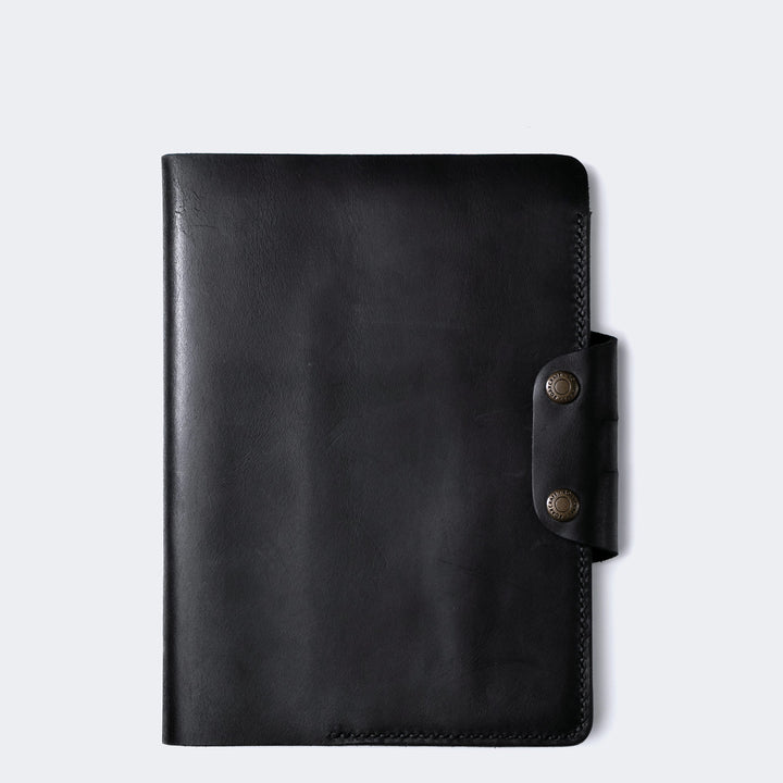 Hemingway A5 Notebook Organizer Leather Case Black 