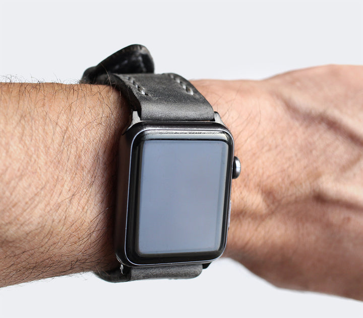 Custom Made Apple Watch Strap - Antique Gray
