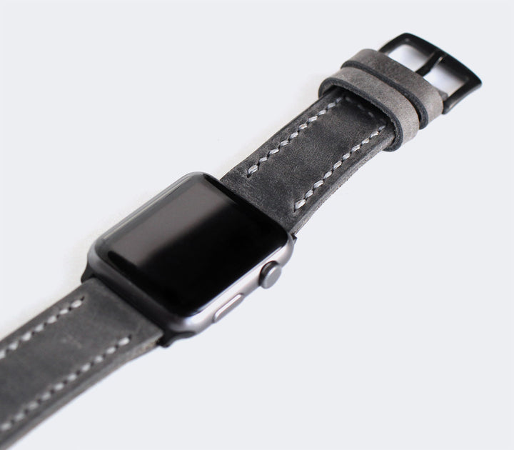 Custom Made Apple Watch Strap - Antique Gray