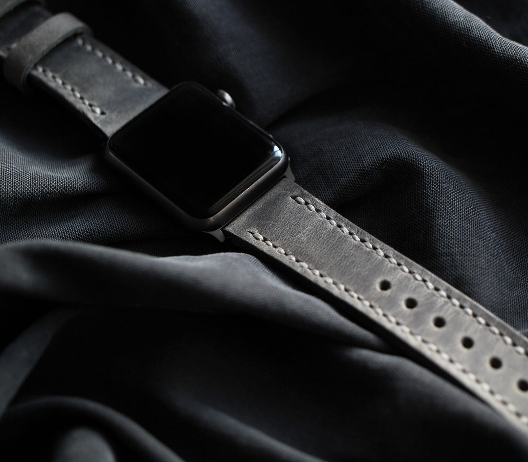 Custom Made Apple Watch Strap - Antique Gray