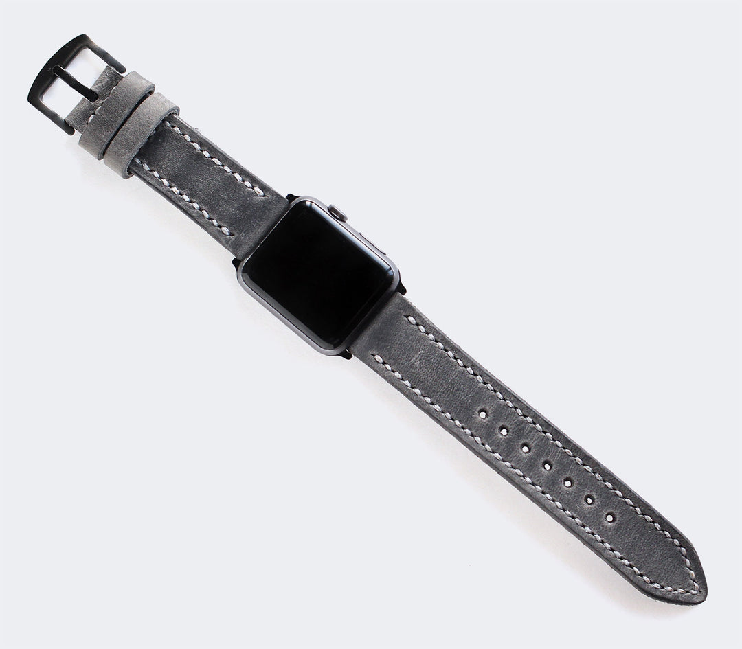 Custom Made Apple Watch Strap - Antique Gray