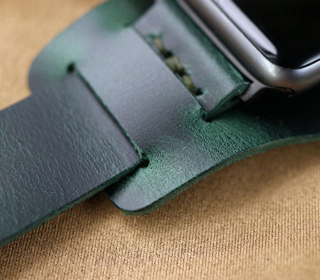 Apple Watch Minimal Bund Strap - Forest Green