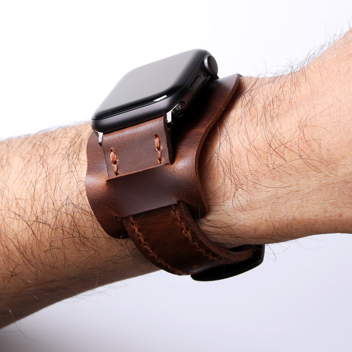 Custom Made Apple Watch Bund Strap - Antique Brown