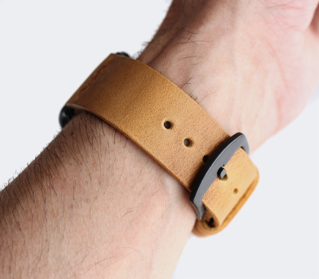 Apple Watch Leather Band - Mustard