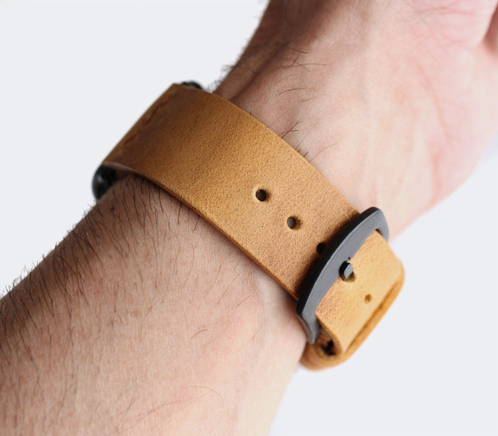 Apple Watch Leather Band - Mustard