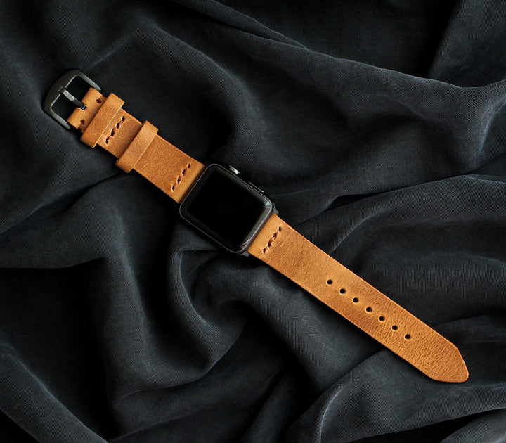 Apple Watch Leather Band - Mustard