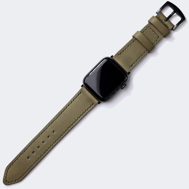 VegTan Leather Apple Watch Strap - Olive