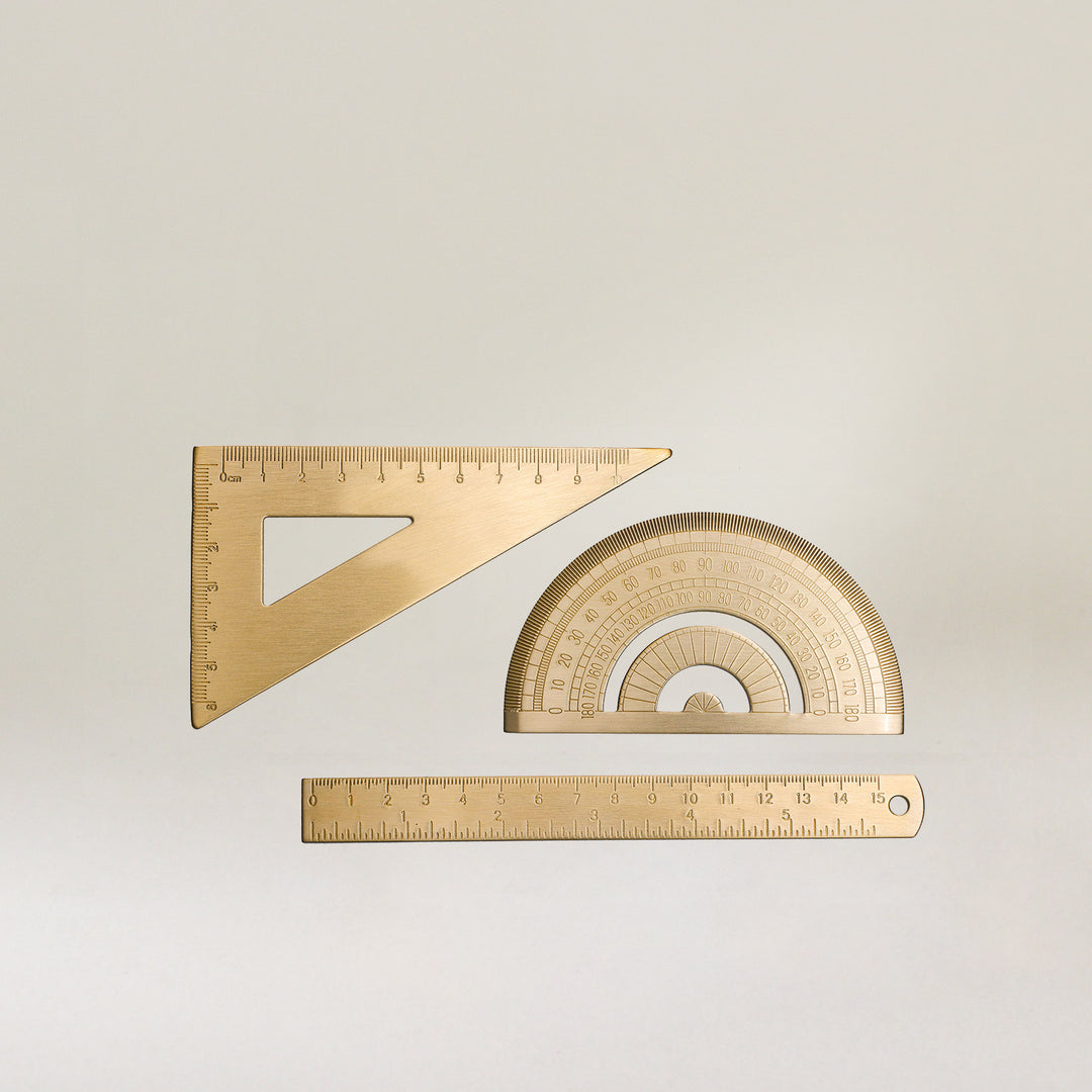Brass Geometry Set of 3