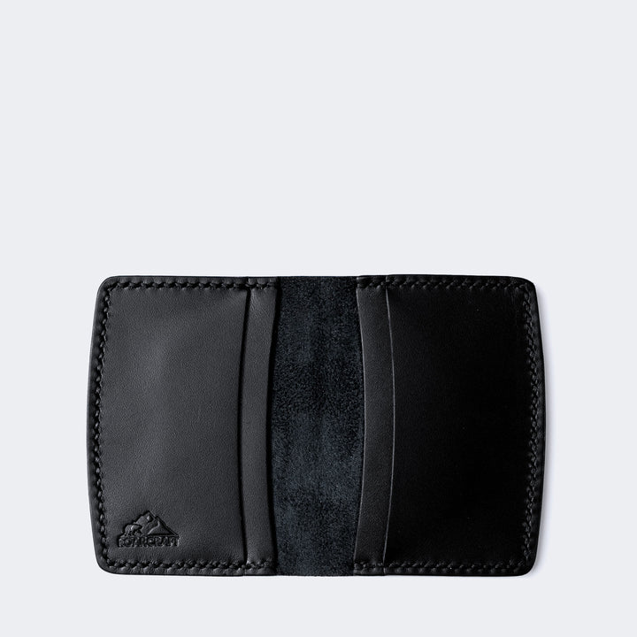 Leather Card Holder Wallet - Etenna Black 