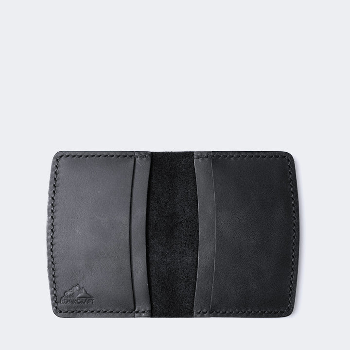 Leather Card Holder Wallet - Etenna Coal