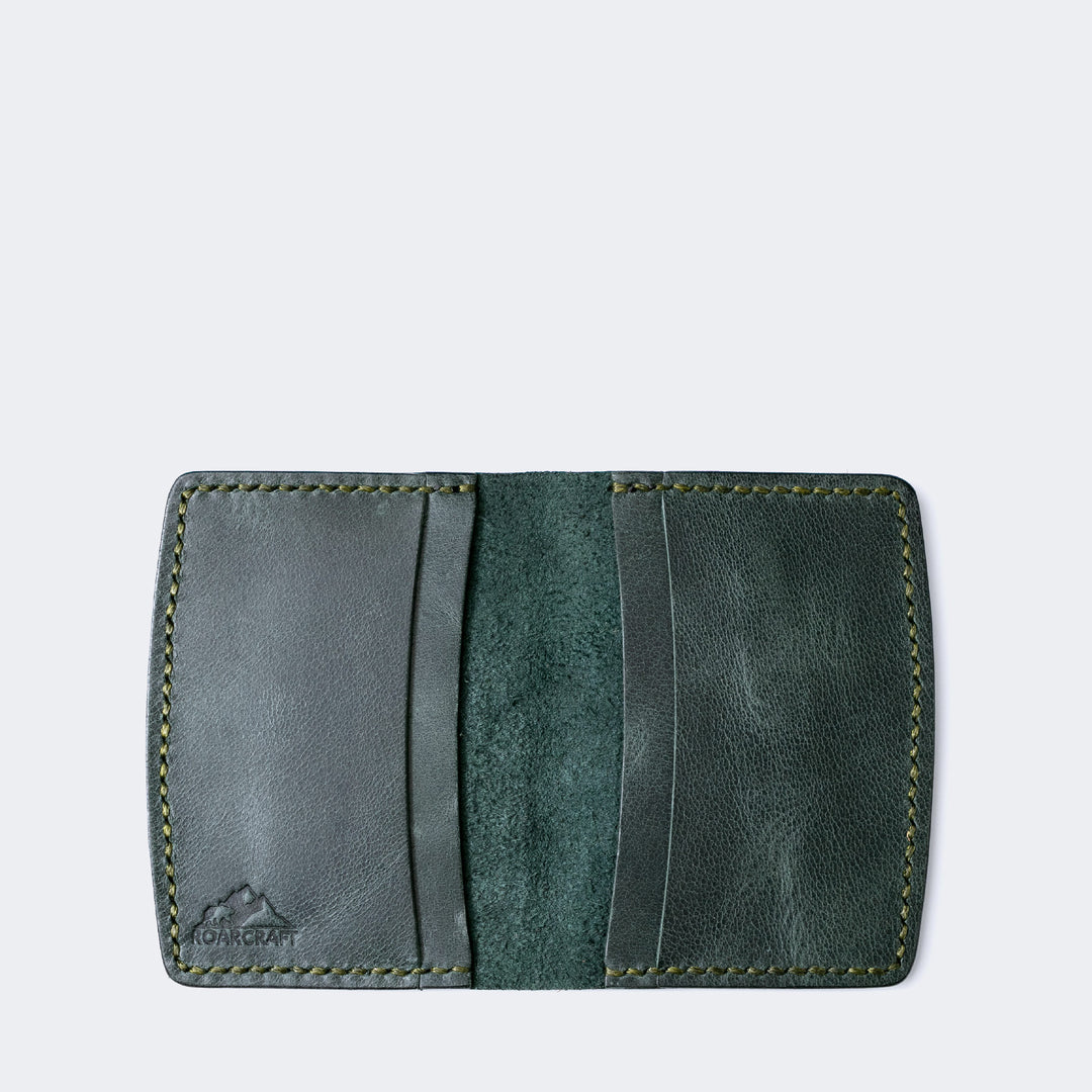 Leather Card Holder Wallet - Etenna Emerald