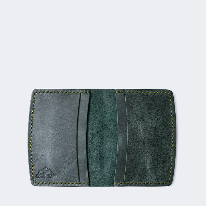 Leather Card Holder Wallet - Etenna Emerald
