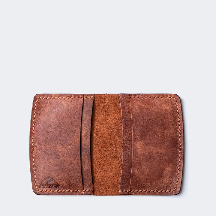 Leather Card Holder Wallet - Etenna Tobacco 