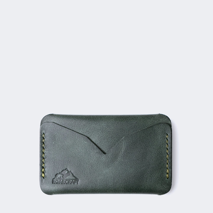 Leather Mini Card Holder - Troya Emerald
