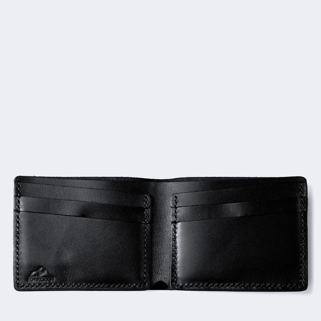 Classic Bifold Leather Wallet - Pergamon Black