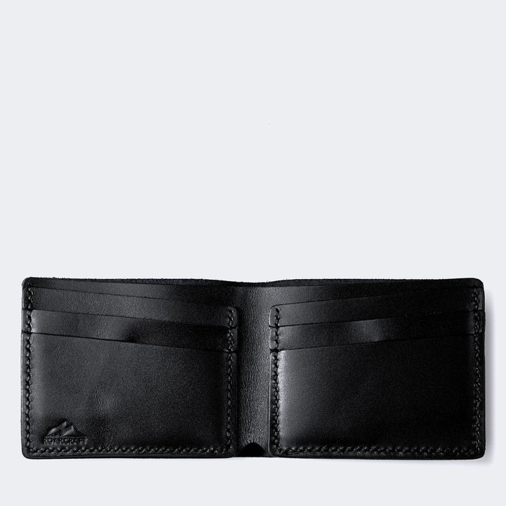 Classic Bifold Leather Wallet - Pergamon Black