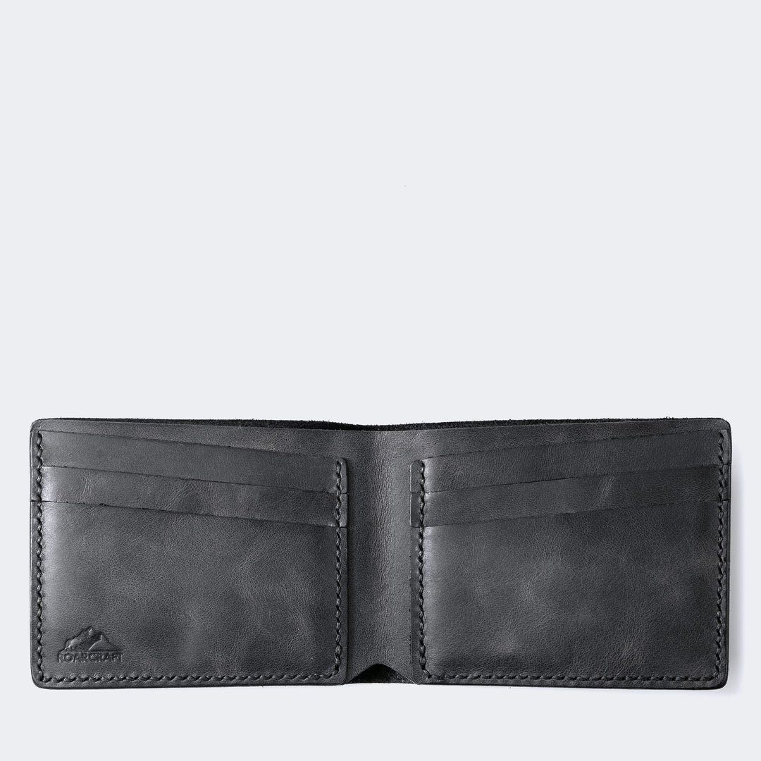 Classic Bifold Leather Wallet - Pergamon Coal 