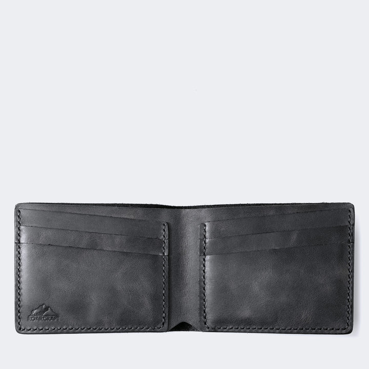 Classic Bifold Leather Wallet - Pergamon Coal 