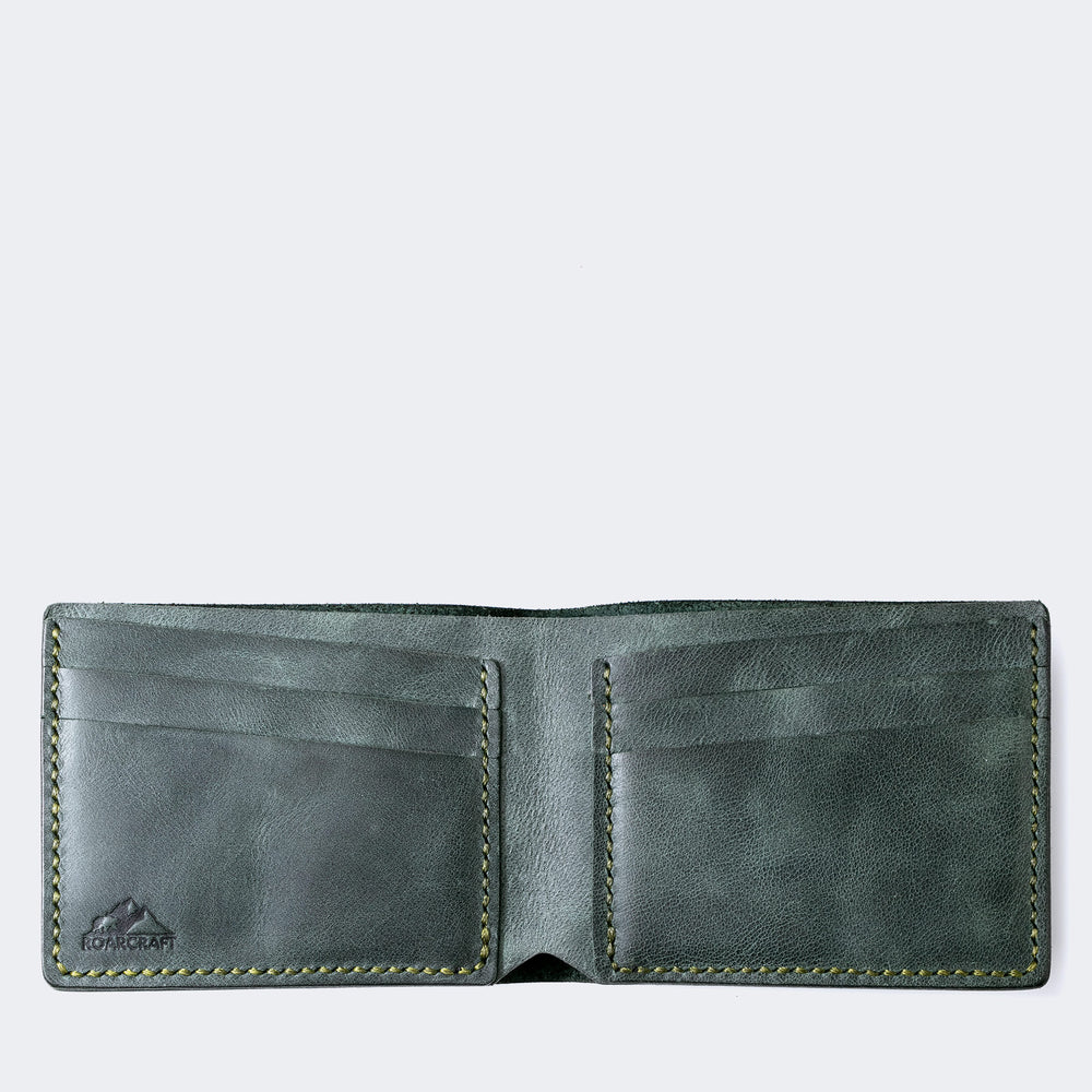 Classic Bifold Leather Wallet - Pergamon Emerald