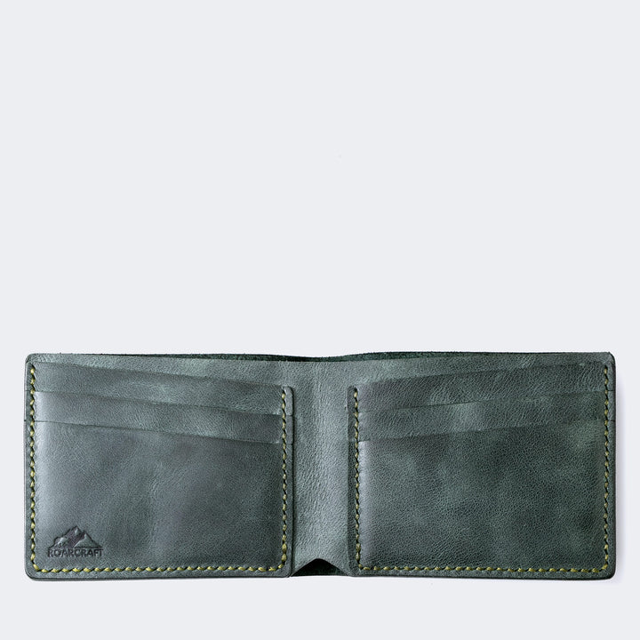 Classic Bifold Leather Wallet - Pergamon Emerald