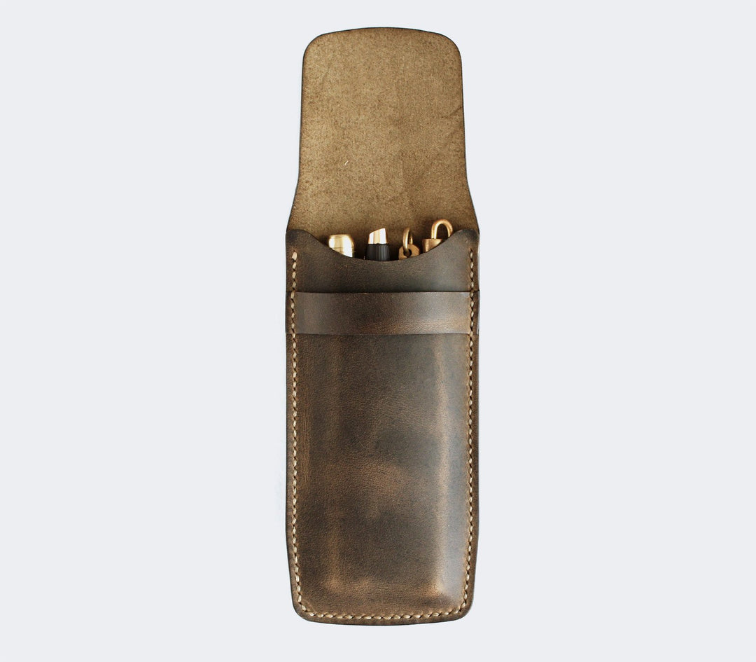 Flap Covered Pen Holder - Kibele Green