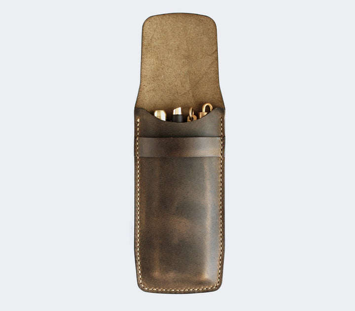 Flap Covered Pen Holder - Kibele Green