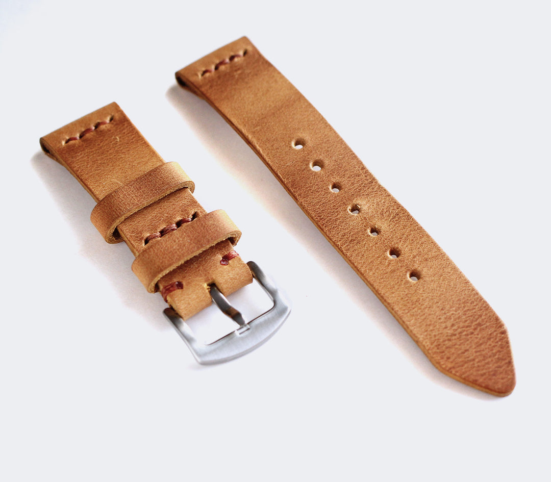 Leather Watch Strap - Mustard