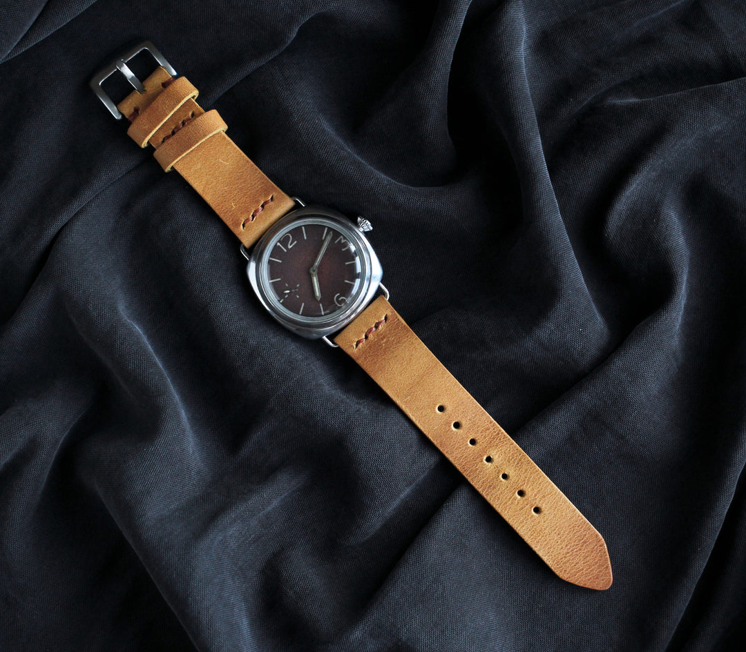 Leather Watch Strap - Mustard