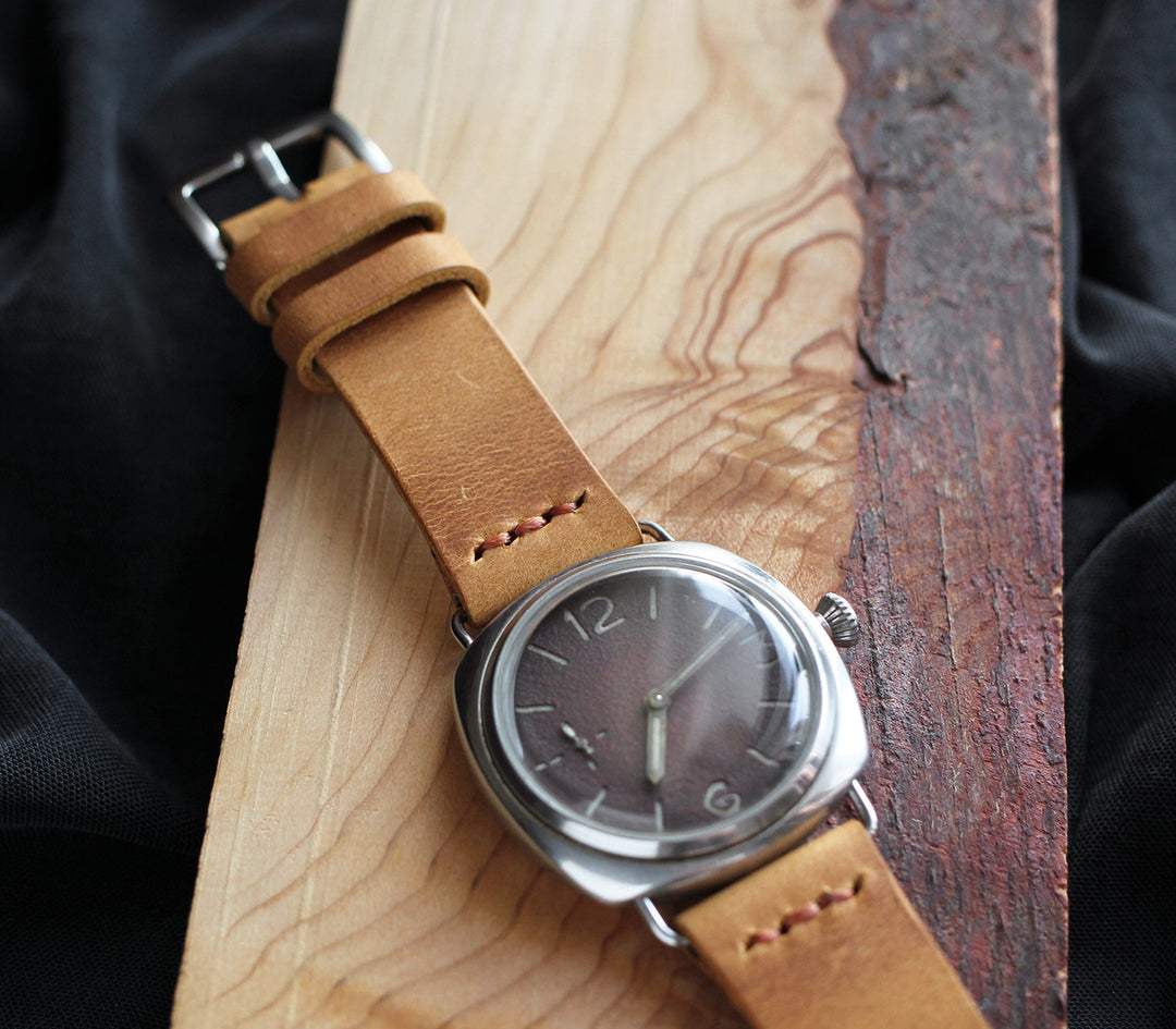 Leather Watch Strap - Mustard
