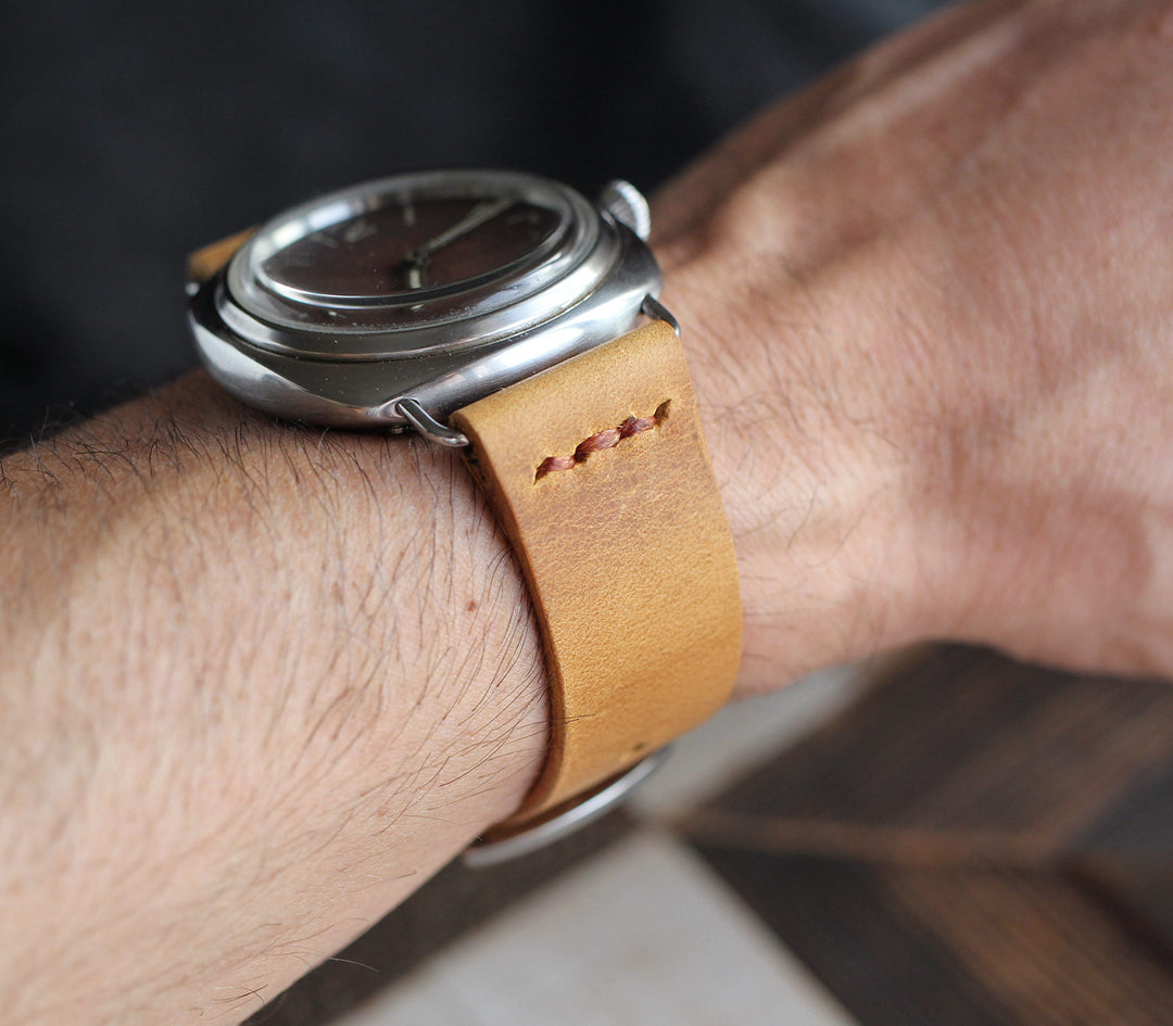Leather Watch Strap - Mustard