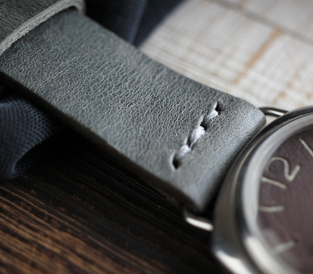 Leather Watch Strap - Antique Gray