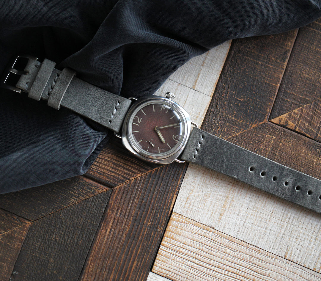 Leather Watch Strap - Antique Gray