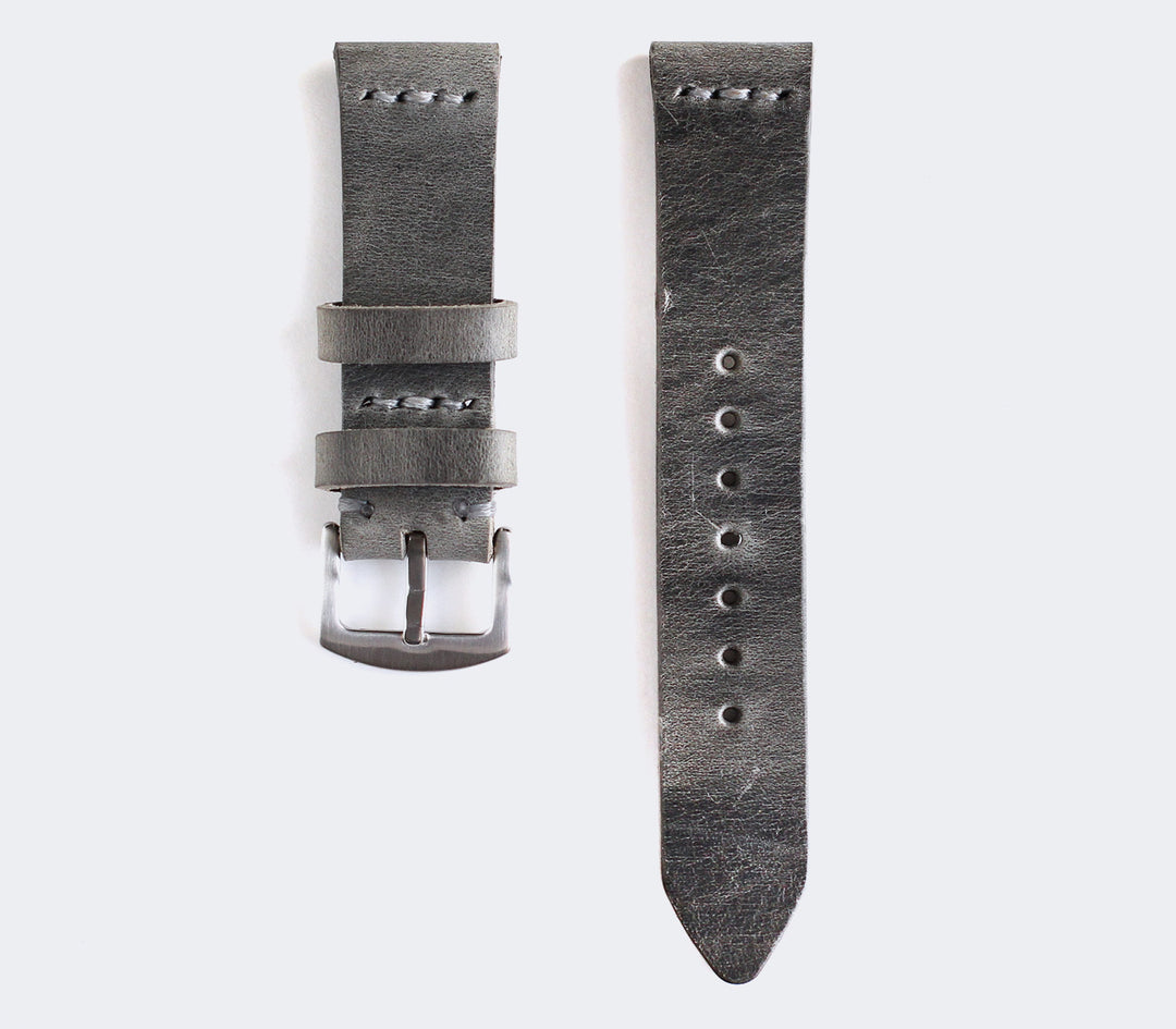 Leather Watch Strap - Antique Gray