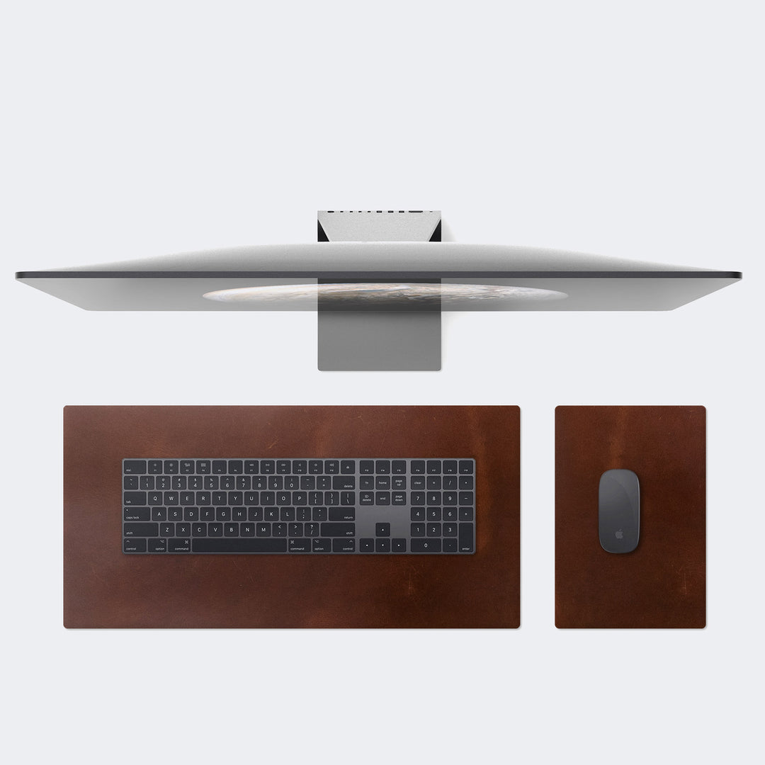Leather Desk Pad - Blotter Brown