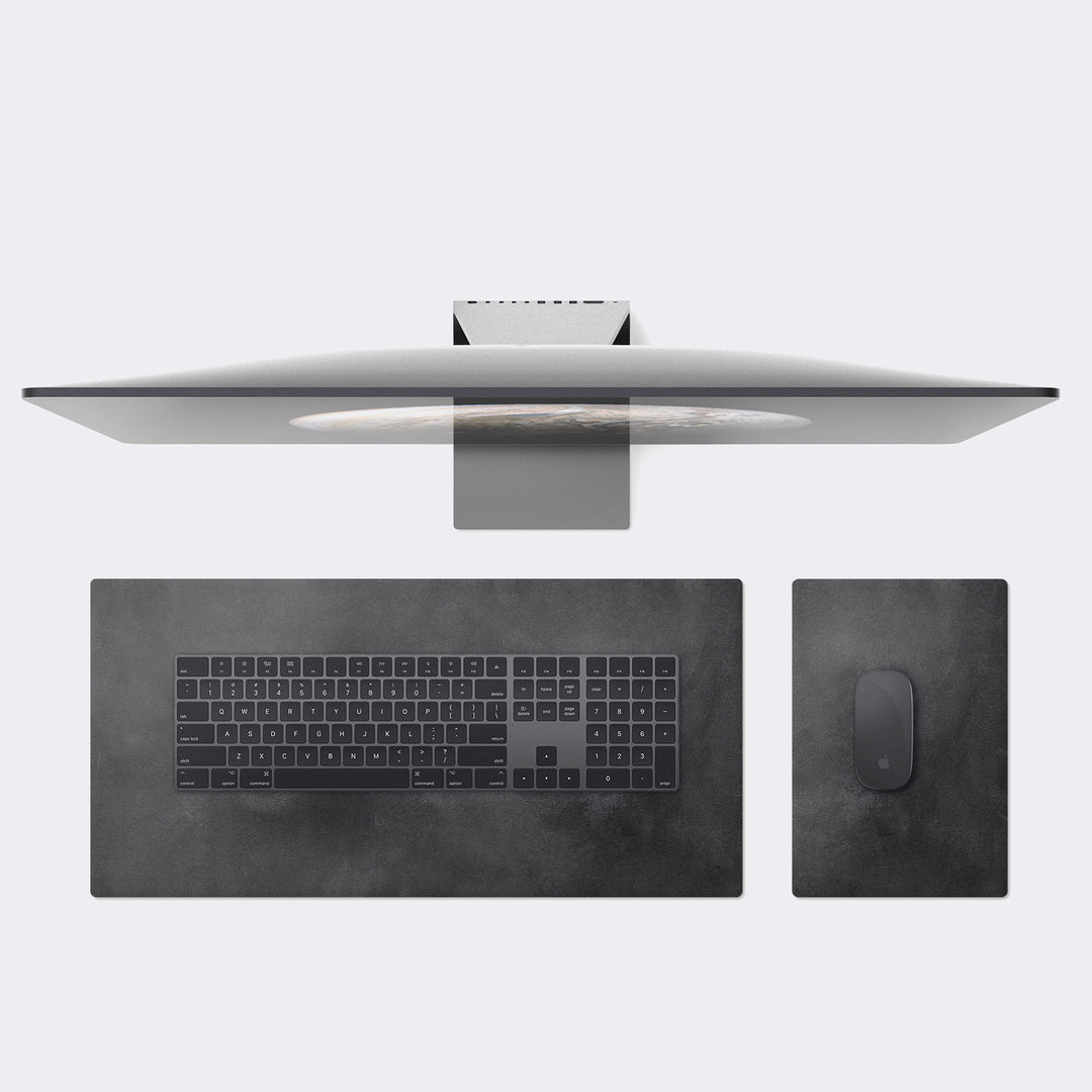 Leather Desk Pad - Blotter Gray