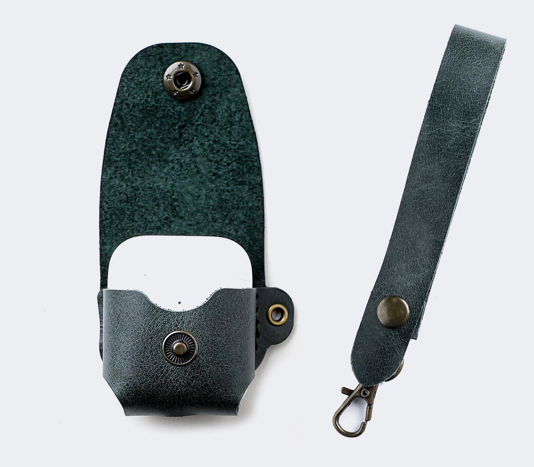 Airpods Leather Case Emerald