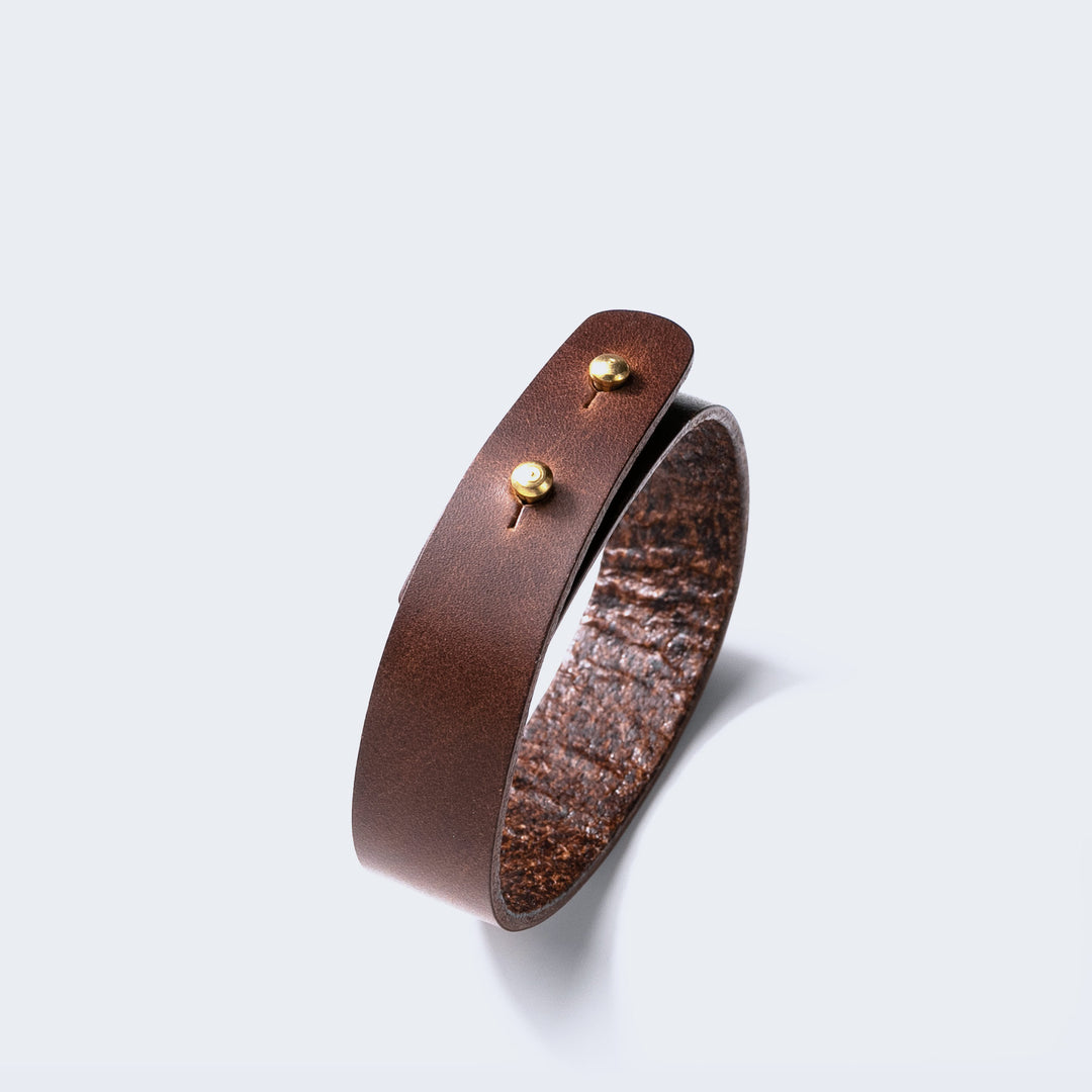 Adjustable Minimalist Leather Bracelet Brown